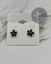 Load image into Gallery viewer, Cubic Zirconia Flower Stud Earrings